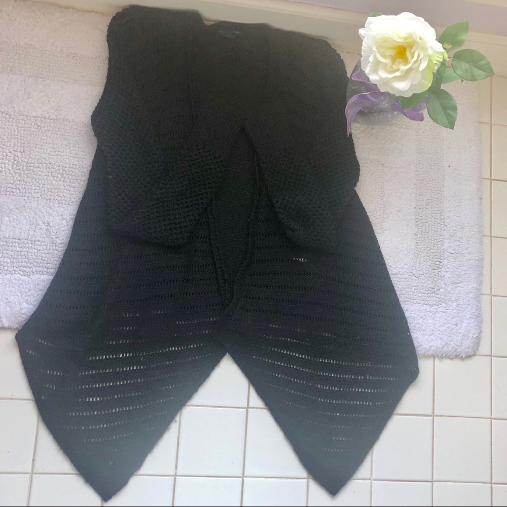 Black knit cardigan